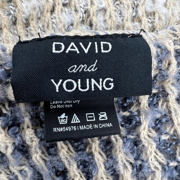 David and Young Blue Tan Infinity Scarf - Picture 2 of 11